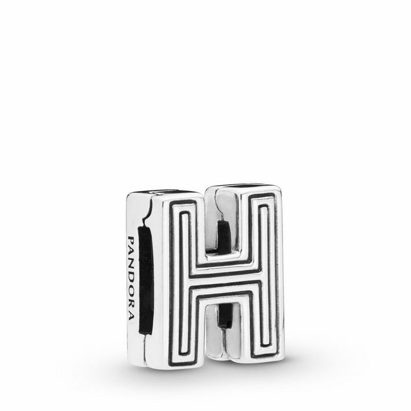 Pandora Reflexions™ Letter H Clip Charm Silver Egypt VL1879642